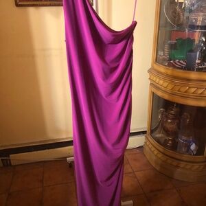 One Shoulder Pink Dress